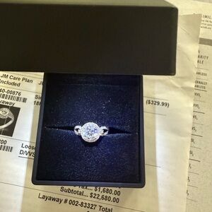 Simon G. Silver and Diamond Halo Ring